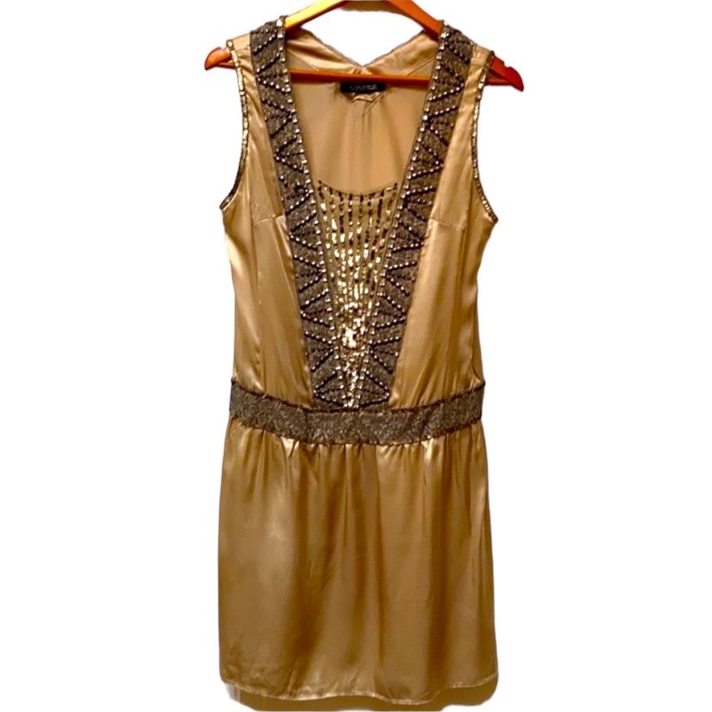 Embellished Silk Slip Dress